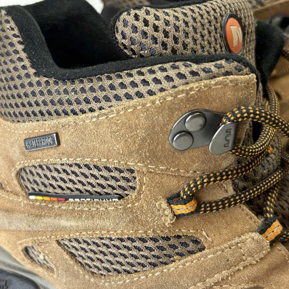 Merrell Moab Mid Waterproof Hiking Boots Mens 12 Earth J88623